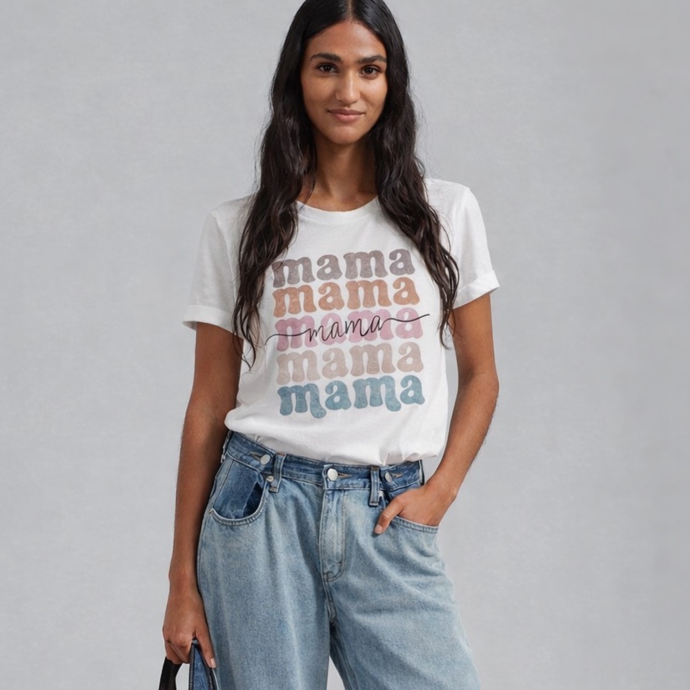 Mama white luxury tee - Picture 3 of 4